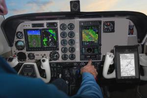 A Garmin GTX transponder installed in a Beechcraft Baron. (Garmin)